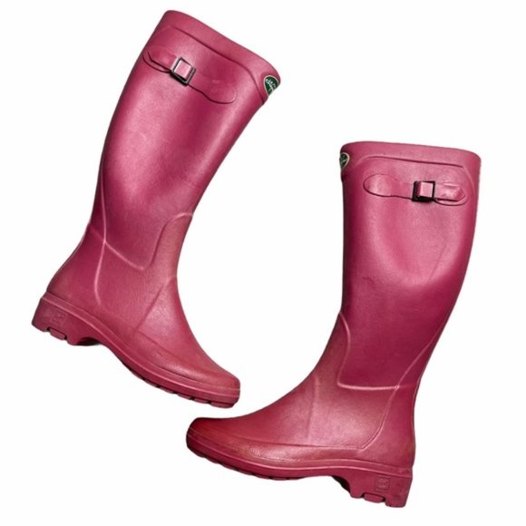Le Chameau Shoes - LE CHAMEAU Iris Rose Lined Rubber Boots 39